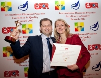 Grindeks (Letonia) recibió el premio "International Diamond Prize for Excellence in Quality 2012" en Bruselas.